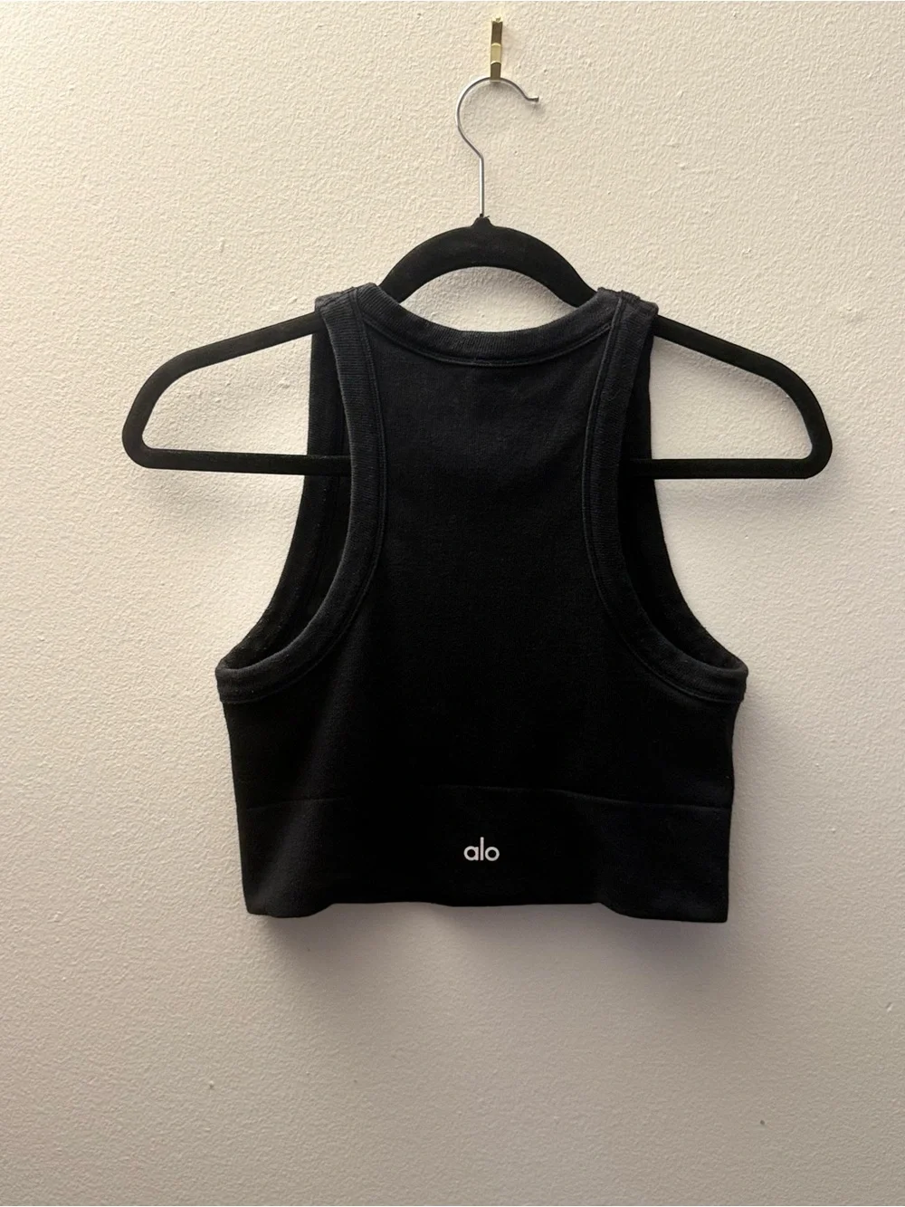 ALO Yoga Black Racerback Crop Top